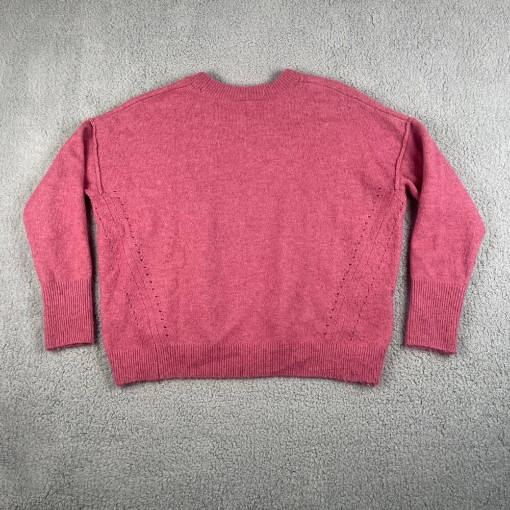 Topshop Women's 6 Pink Acrylic Polyester Elastane Crew Neck Long Sleeve Sweater - Picture 11 of 11
